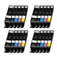 Canon Pixma PGI-550 / CLI-551 XL 4 X Set  (20-pack) BK/Bk/C/M/Y kompatibla ersättningspatroner (ej Canon original). Fri frakt.