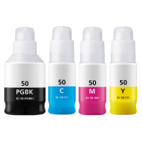 Canon Pixma GI-50 Set bläck refill (BK/C/M/Y). Kompatibelt (ej Canon original) bläck. Fri frakt.