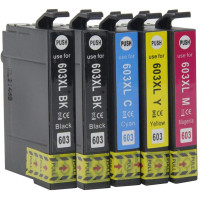 Epson 603 XL Set Plus BK (2xBK/C/M/Y). Kompatibla (ej Epson original) bläckpatroner. Fri frakt. 