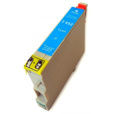 Epson T0552 Cyan 13,5 ml. Kompatibel ersättningspatron (ej Epson original). Fri frakt.