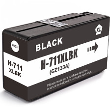 HP 711 Svart BK. Kompatibel (ej HP original) bläckpatron. Fri frakt.
