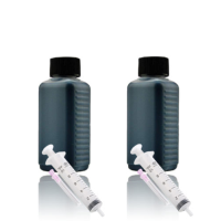 Bläck Svart 200 ml (2 x 100 ml). Påfyllnadsbläck för bläckpatroner. Fri frakt.
