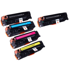 HP 205A Set Plus BK (2 x CF530A + CF531A + CF532A + CF533A) 4900 sidor. Kompatibla (ej HP original) tonerkassetter. Fri Frakt!