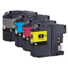 Brother LC125 / LC127 XL Set (Svart, Cyan, Magenta, Gul). Kompatibla bläckpatroner (ej Brother original). Fri frakt!