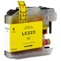 Brother LC223 Gul 10 ml kompatibel ersättningspatron (ej Brother original). Fri frakt!
