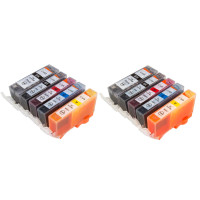 Canon Pixma PGI-525 / CLI-526 Dubbelt Set BK/Bk/C/M/Y. Kompatibla (ej Canon original) bläckpatroner. Fri frakt. Canon Pixma PGI-525 / CLI-526 Dubbelt Set BK/Bk/C/M/Y. Kompatibla (ej Canon original) bläckpatroner. Fri frakt.