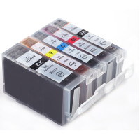 Canon Pixma PGI-5 / CLI-8 Set (BK/Bk/C/M/Y). Kompatibla (ej Canon original) bläckpatroner. Fri frakt!