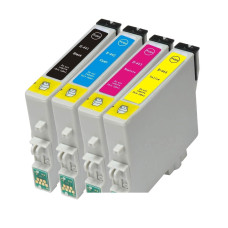 Epson T0445 Set (T0441, T0442, T0443, T0444) kompatibla ersättningspatroner (ej Epson original) bulkförpackning. Fri frakt!