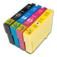 Epson T1285 XL Set (T1281, T1282, T1283, T1284) BK/C/M/Y. Kompatibla (ej Epson original) bläckpatroner. Fri frakt!