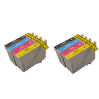 Epson T2996 Dubbelt Set 29XL (T2991, T2992, T2993, T2994) BK/C/M/Y. Kompatibla (ej Epson original) bläckpatroner. T2986. Fri frakt. 