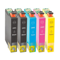Epson T2996 Set Plus BK 29XL (2xT2991, T2992, T2993, T2994) 2xBK/C/M/Y. Kompatibla (ej Epson original) bläckpatroner. T2986. Fri frakt. 