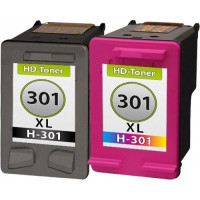 HP 301XXL +XL DuoPack (Svart + Färg) 20/17 ml. Kompatibla bläckpatroner (miljöpatroner) ej HP original. Fri frakt!