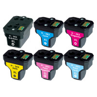 HP 363 XL Set (Svart, Cyan, Magenta, Gul, Light Cyan, Light Magenta). Kompatibla bläckpatroner (ej HP original). Fri frakt! 