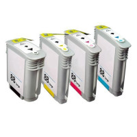 HP 88 XL Set Svart/Cyan/Gul/Magenta kompatibla bläckpatroner (ej HP original). Bulkförpackning. Fri frakt.