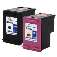 HP 901XL Set (Svart + Färg) 20 + 18 ml. Kompatibla bläckpatroner (ej HP original). Miljöpatroner. Fri frakt!