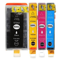 HP 920 +XL Set 53ml/14ml (Svart/Gul/Magenta/Cyan). Kompatibla bläckpatroner (ej HP original). Fri frakt. HP 920 +XL Set 53ml/14ml (Svart/Gul/Magenta/Cyan). Kompatibla bläckpatroner (ej HP original). Fri frakt.