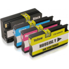 HP 950 951 XL Set (Svart/Cyan/Magenta/Gul). Kompatibla (ej HP original) bläckpatroner. Fri frakt! HP 950 951 XL Set (Svart/Cyan/Magenta/Gul). Kompatibla (ej HP original) bläckpatroner. Fri frakt!
