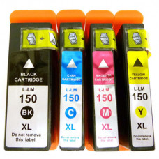 Lexmark 150 XL Set (Svart, Cyan, Gul, Magenta). Kompatibla (ej Lexmark original) bläckpatroner. Fri frakt!