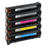 HP CF380A Set Plus BK (2 x CF380A + CF381A + CF382A + CF383A) 15400 sidor. Kompatibla (ej HP original) tonerkassetter. Fri frakt. HP 312X,  HP 312A.